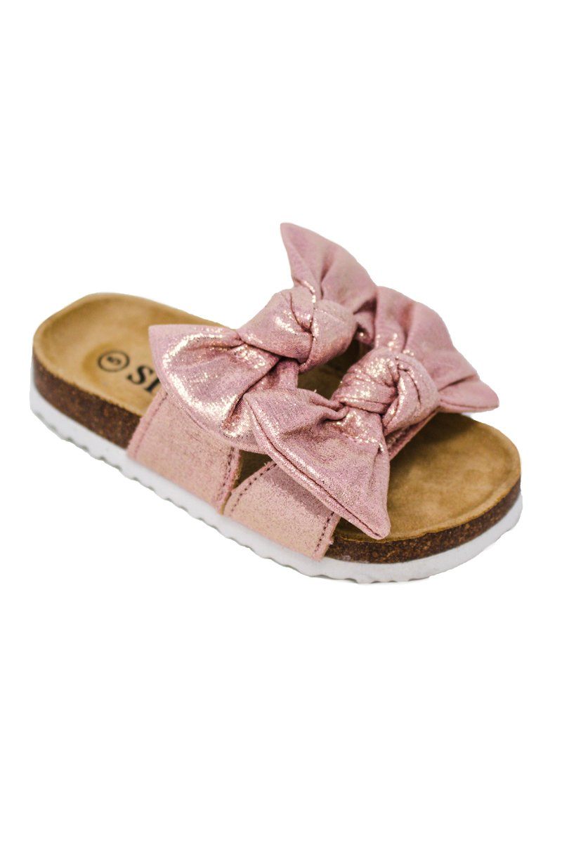 Birkley Metallic Double Bow Sandals