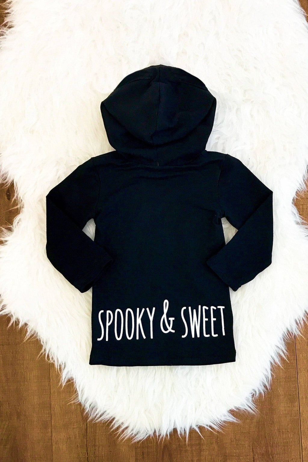 Black Cat Orange Plaid Hoodie Set