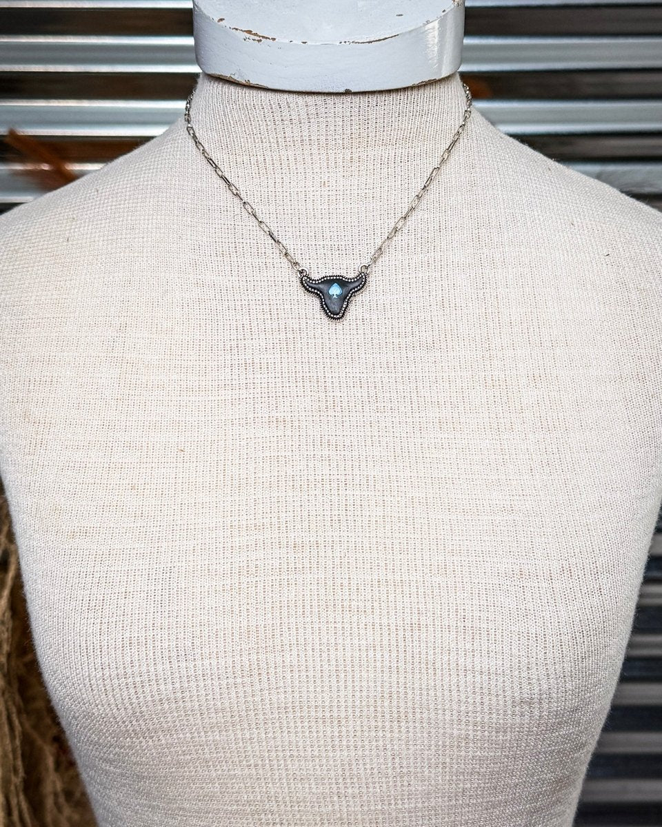 Blackjack Cow Head Fashion Necklace