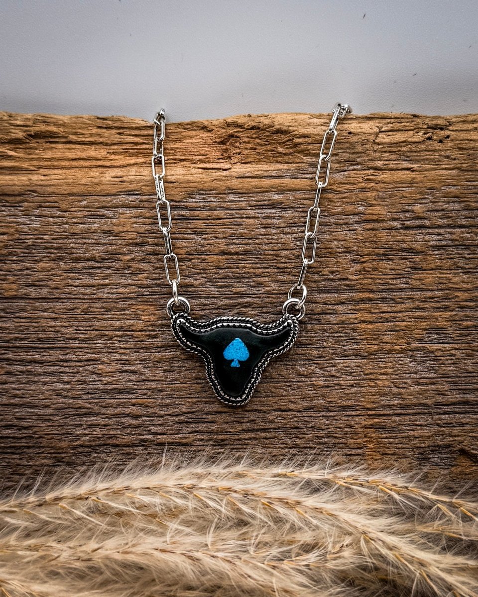 Blackjack Cow Head Fashion Necklace
