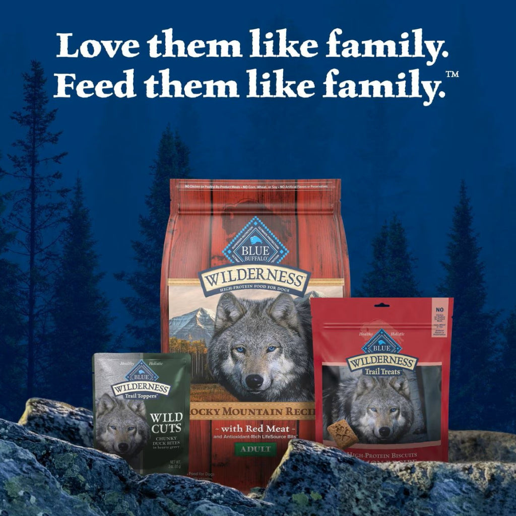 Blue Buffalo Wilderness Trail Toppers Wild Cuts Chunky Duck Bites in Hearty Gravy Wet Food Topper For Dogs (3 oz x 24 pouches)
