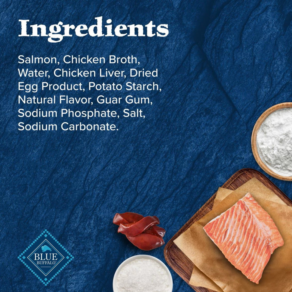 Blue Buffalo Wilderness Trail Toppers Wild Cuts Chunky Salmon Bites in Hearty Gravy Wet Food Topper For Dogs (3 oz x 24 pouches)