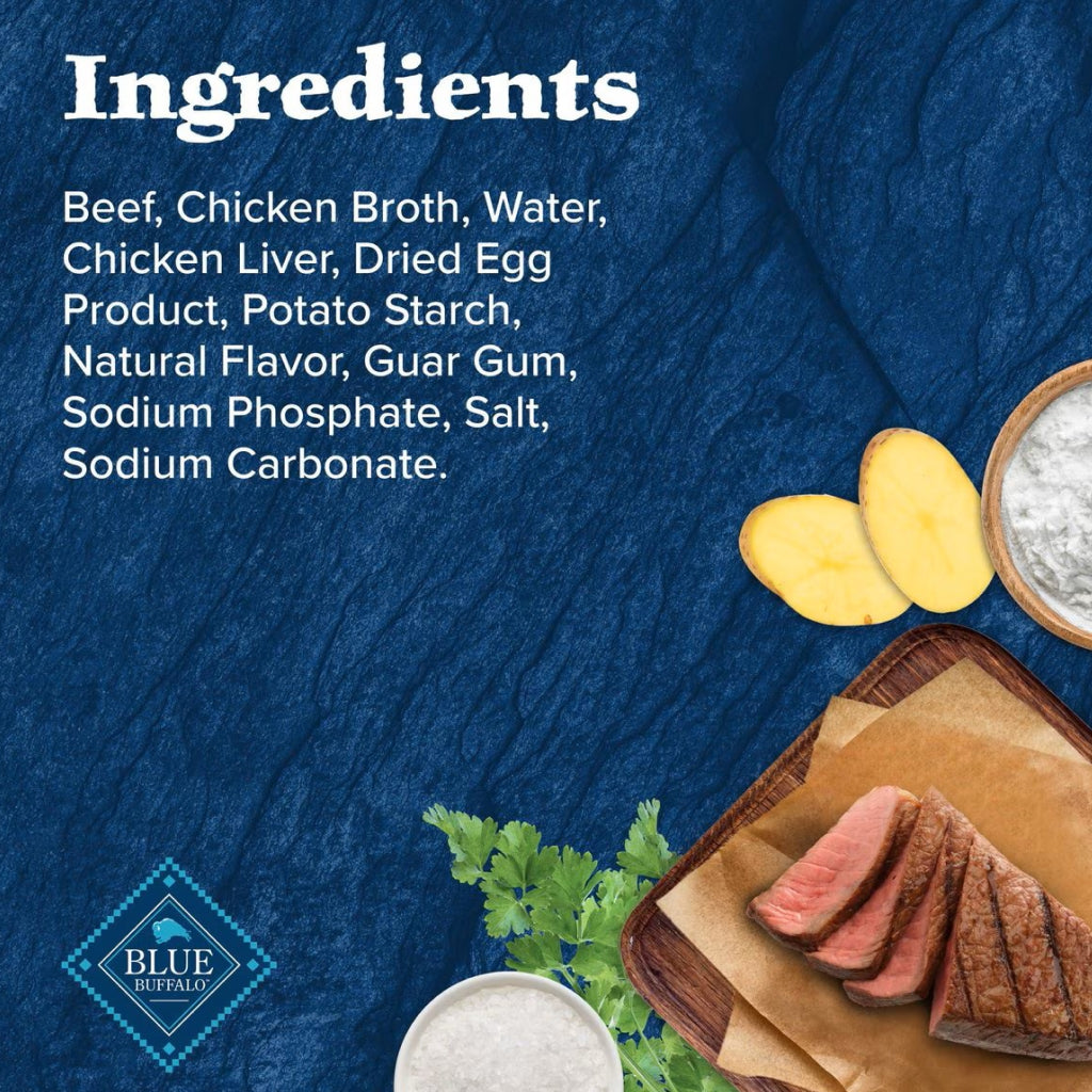Blue Buffalo Wilderness Wild Cuts Chunky Beef Bites Wet Food Topper For Dogs (3 oz x 24 pouches)