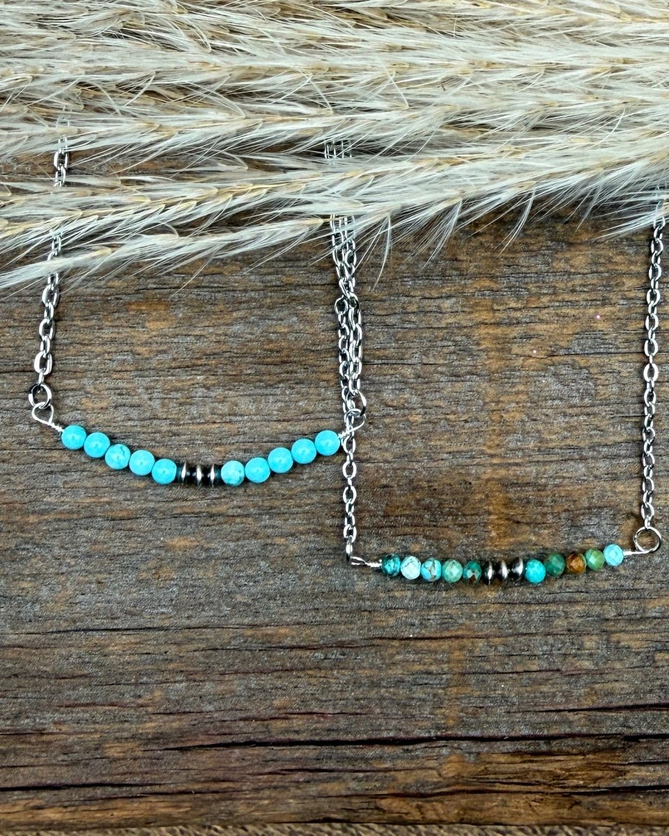 Bluebird Trail Turquoise Bar Necklace