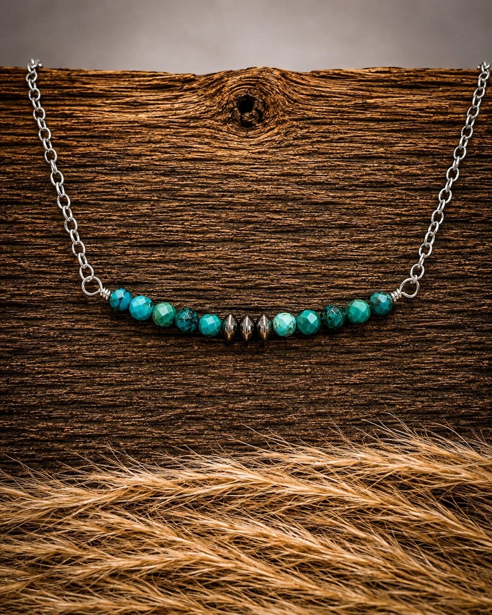 Bluebird Trail Turquoise Bar Necklace