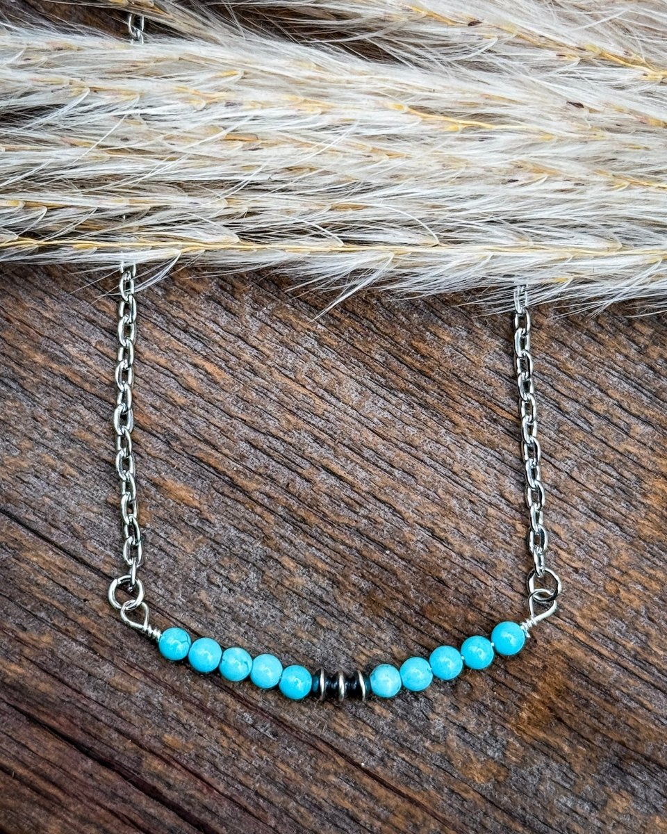 Bluebird Trail Turquoise Bar Necklace