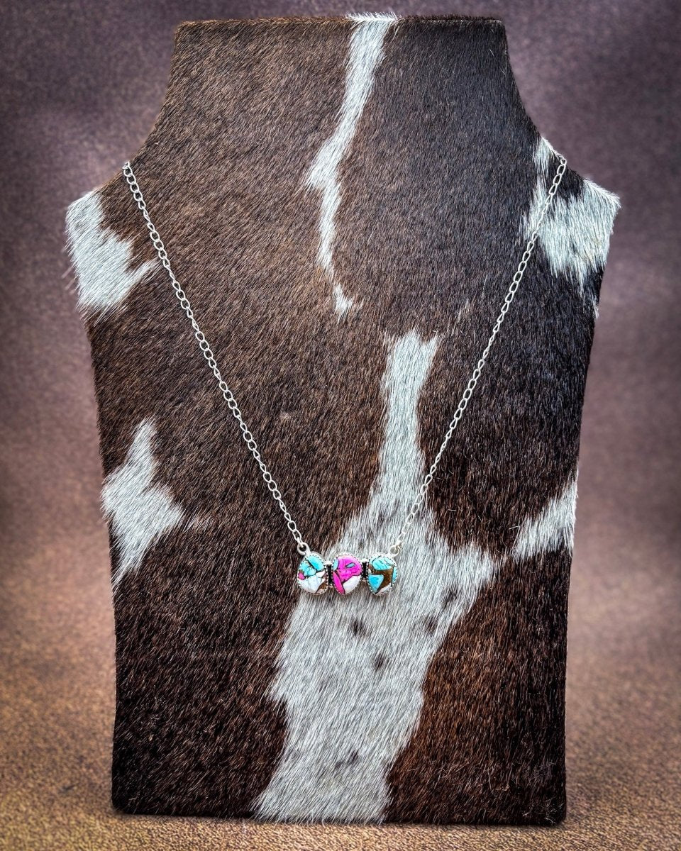 Blush Horizon Cotton Candy Sterling Silver Necklace