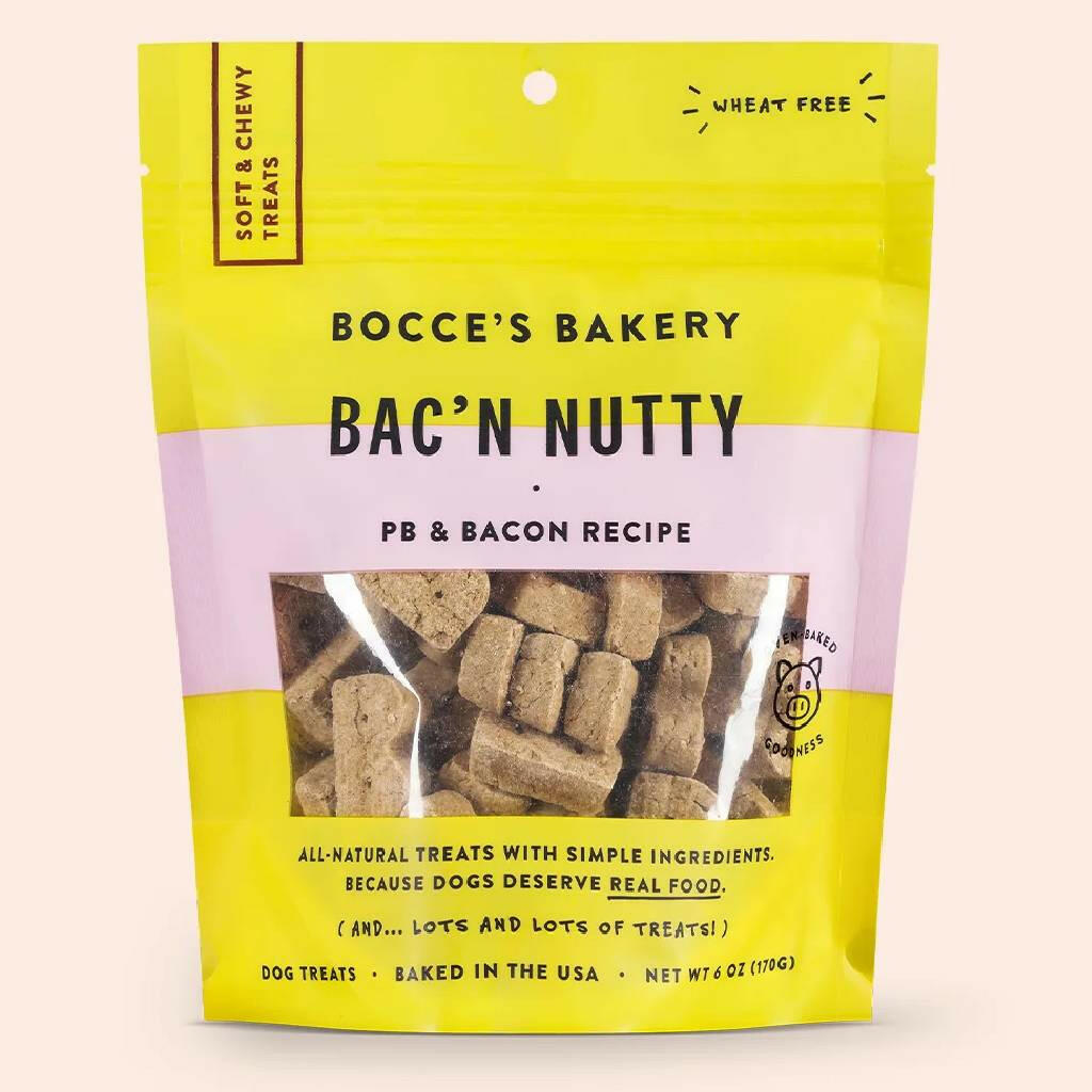 Bocce's Bakery Bac'N Nutty Soft & Chewy Dog Treats (6 oz)