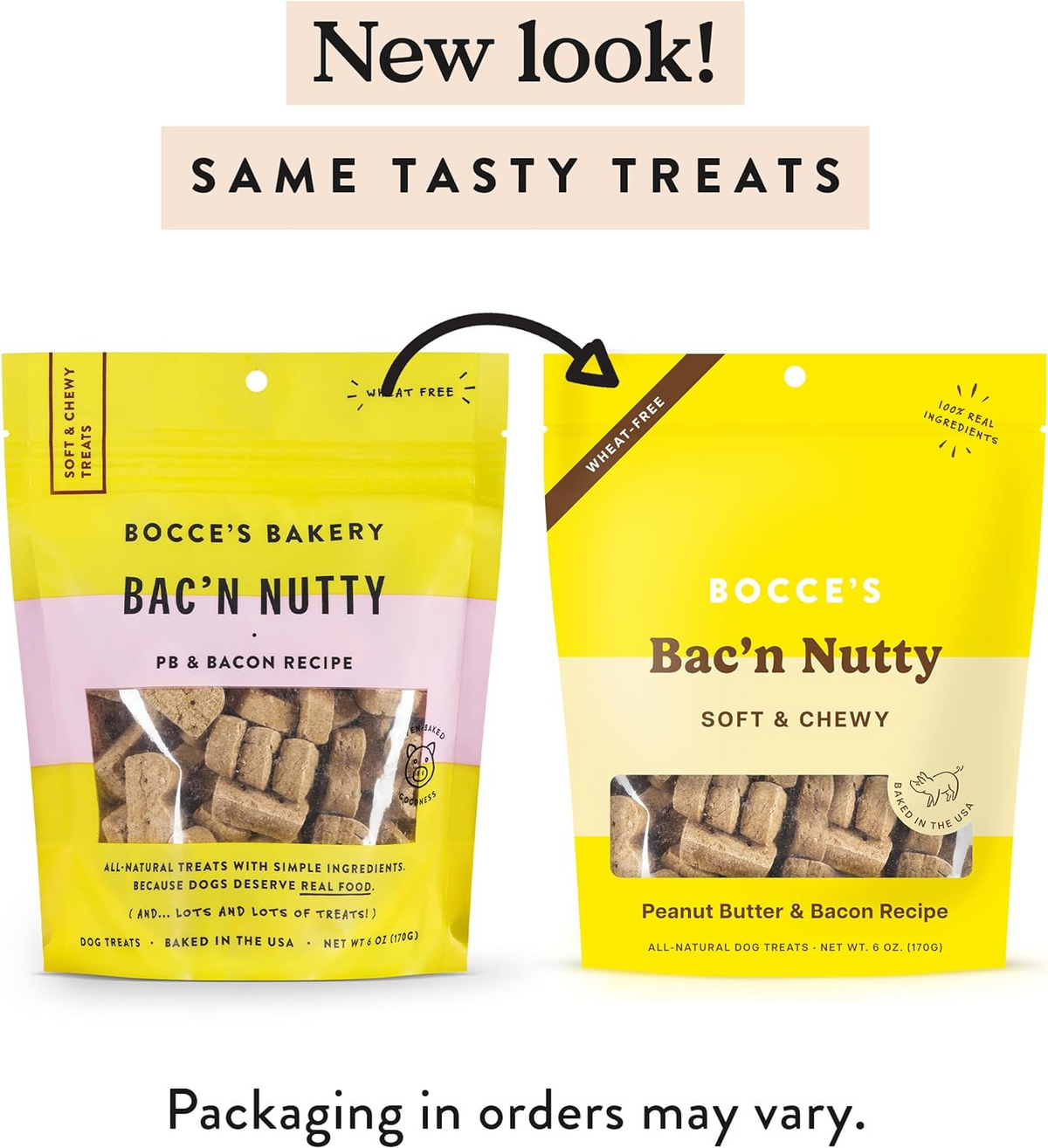 Bocce's Bakery Bac'N Nutty Soft & Chewy Dog Treats (6 oz)