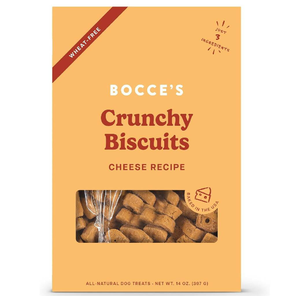 Bocce's Bakery Basics Cheese Crunchy Biscuits For Dogs (14 oz)