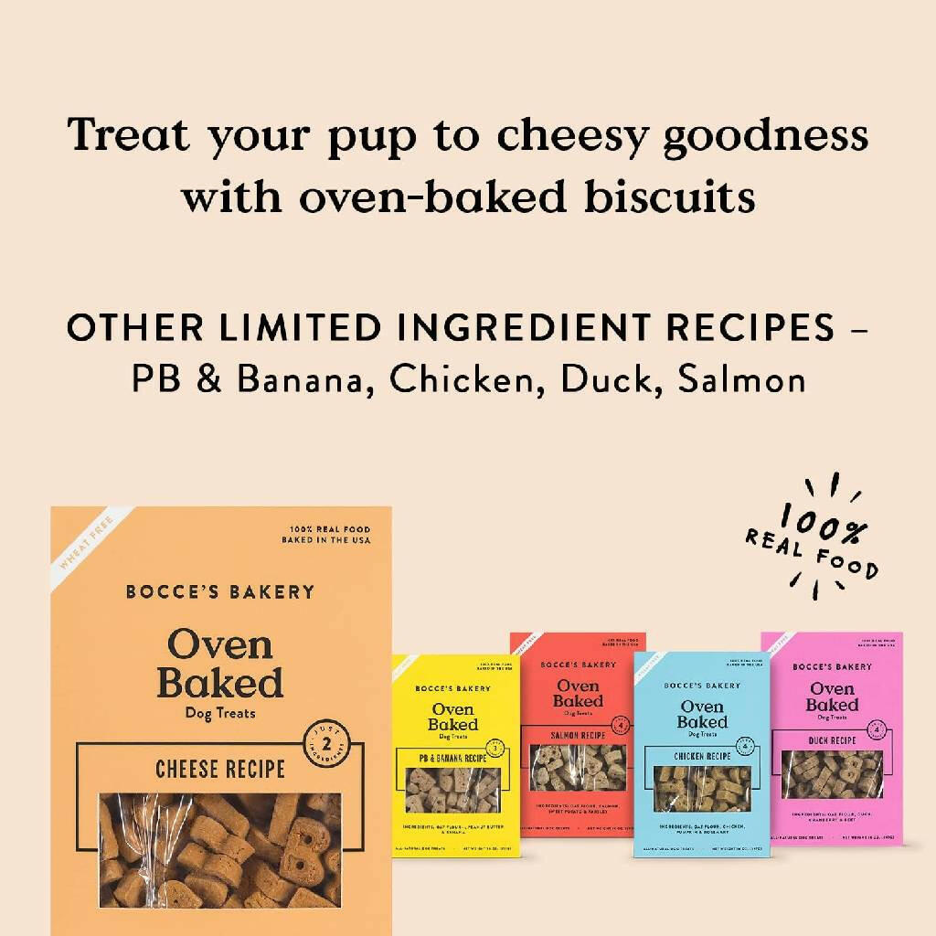 Bocce's Bakery Basics Cheese Crunchy Biscuits For Dogs (14 oz)