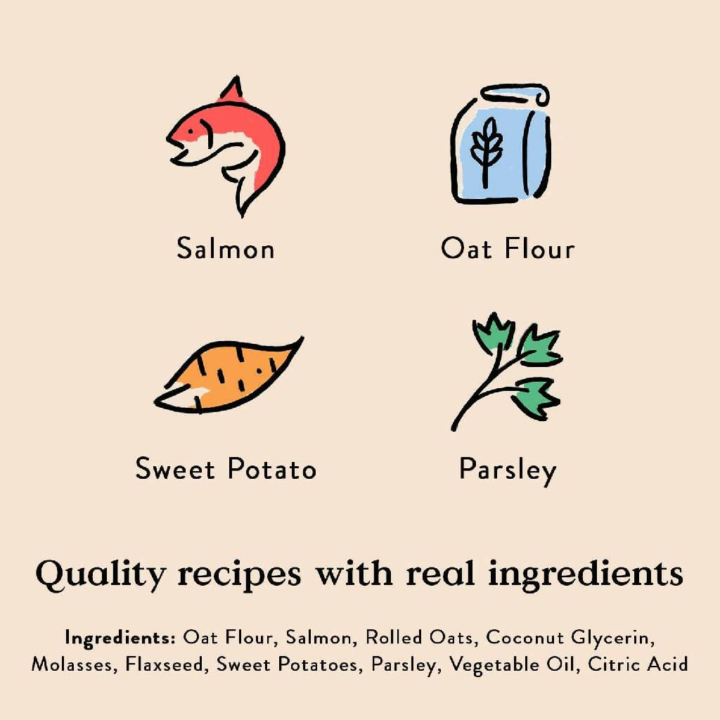 Bocce's Bakery Basics Salmon Soft & Chewy Treats For Dogs (6 oz)