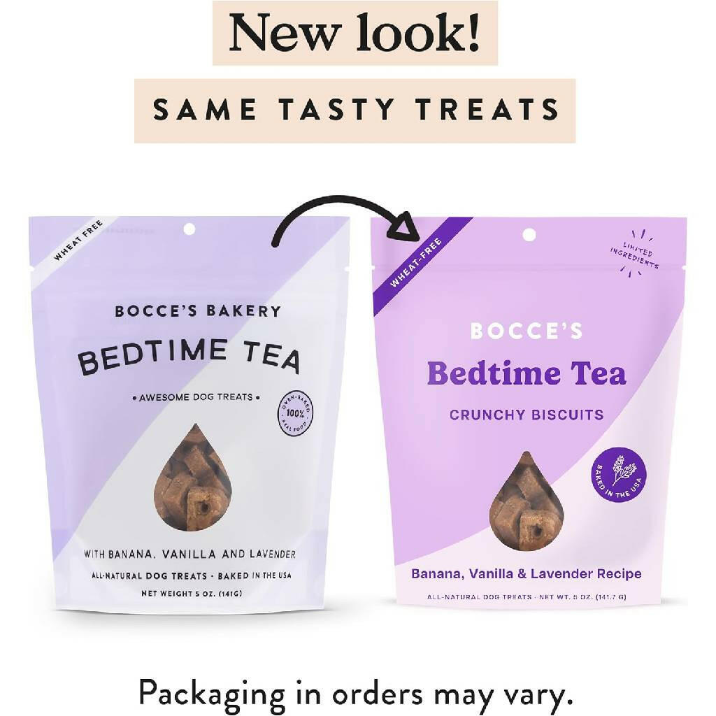 Bocce's Bakery Bedtime Tea Crunchy Biscuits Treats For Dog (5 oz)