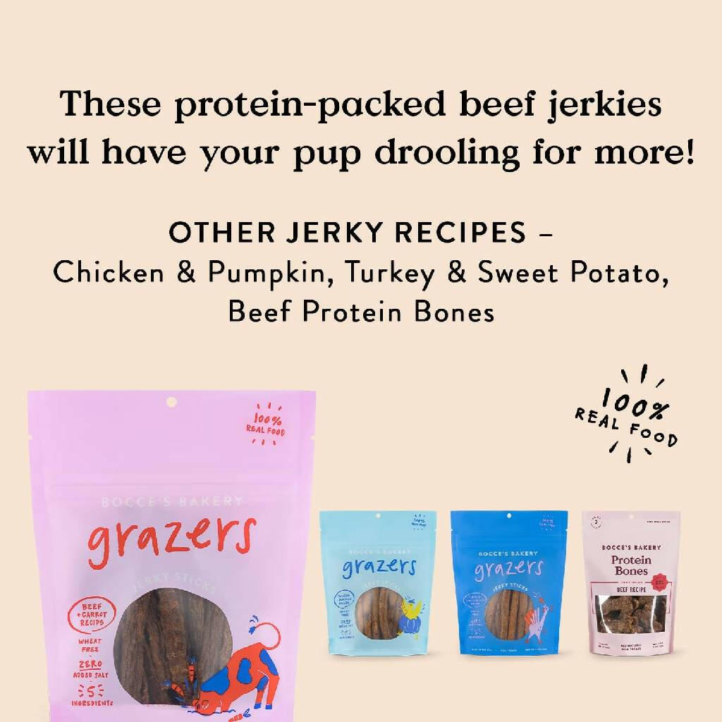 Bocce's Bakery Beef & Carrot Jerky Sticks For Dogs (4 oz)