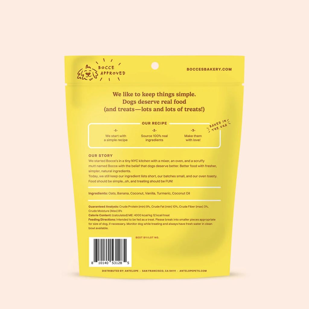 Bocce's Bakery Golden Glow Crunchy Biscuit Treats For Dog  (5 oz)