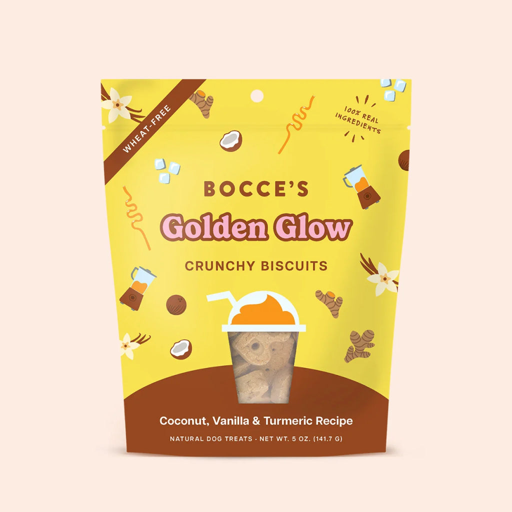 Bocce's Bakery Golden Glow Crunchy Biscuit Treats For Dog  (5 oz)