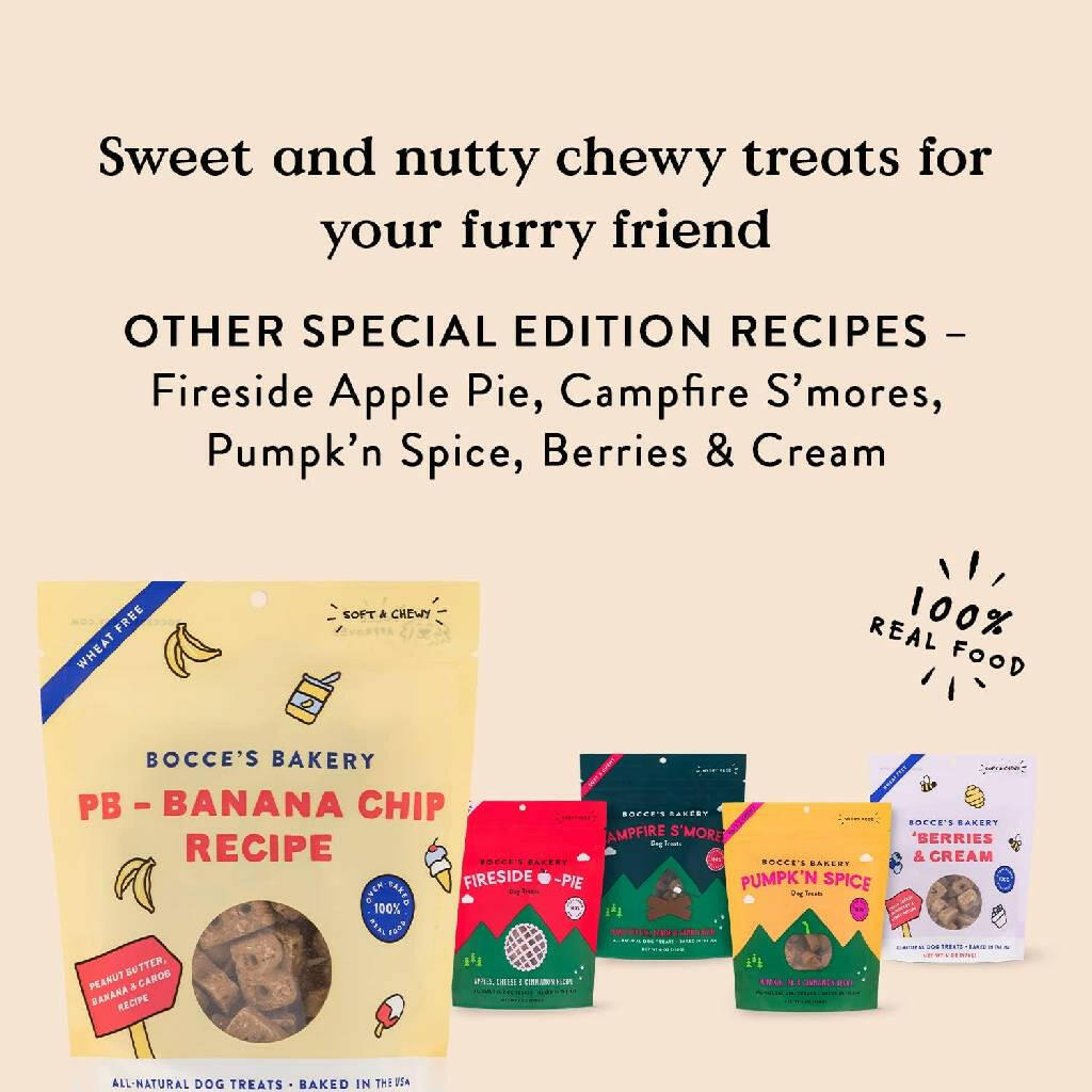 Bocce's Bakery Peanut Butter Banana Chip Soft & Chewy Treats For Dogs (6 oz)