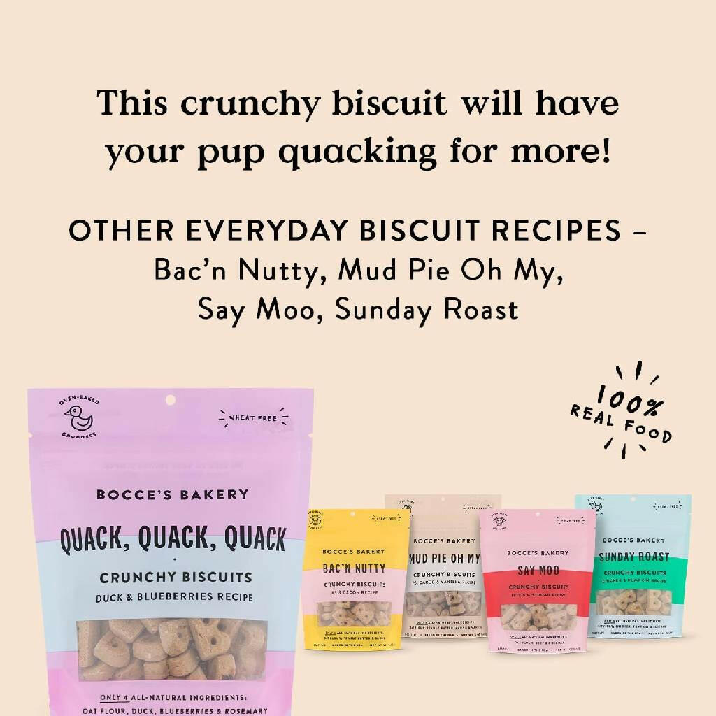 Bocce's Bakery Quack Quack Quack Crunchy Biscuits For Dogs (5 oz)