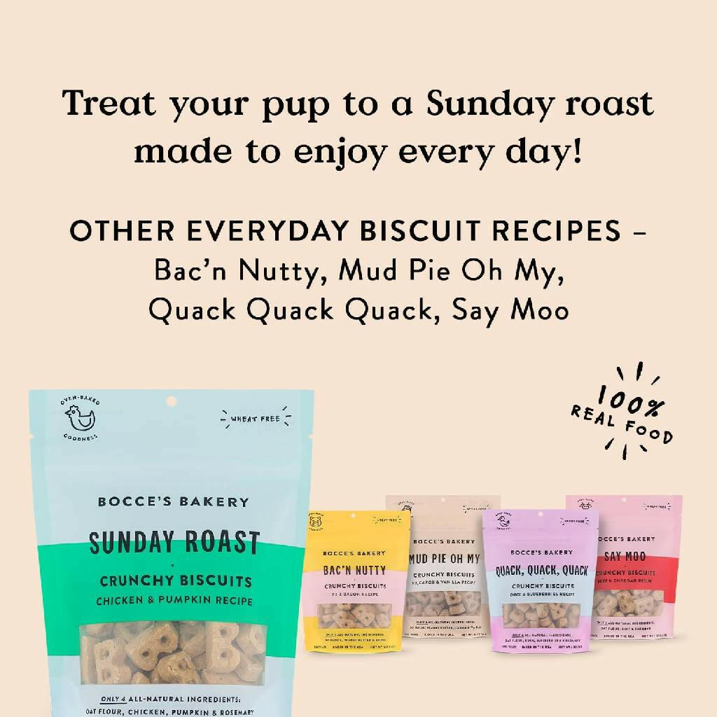 Bocce's Bakery Sunday Roast Crunchy Biscuits For Dogs (5 oz)