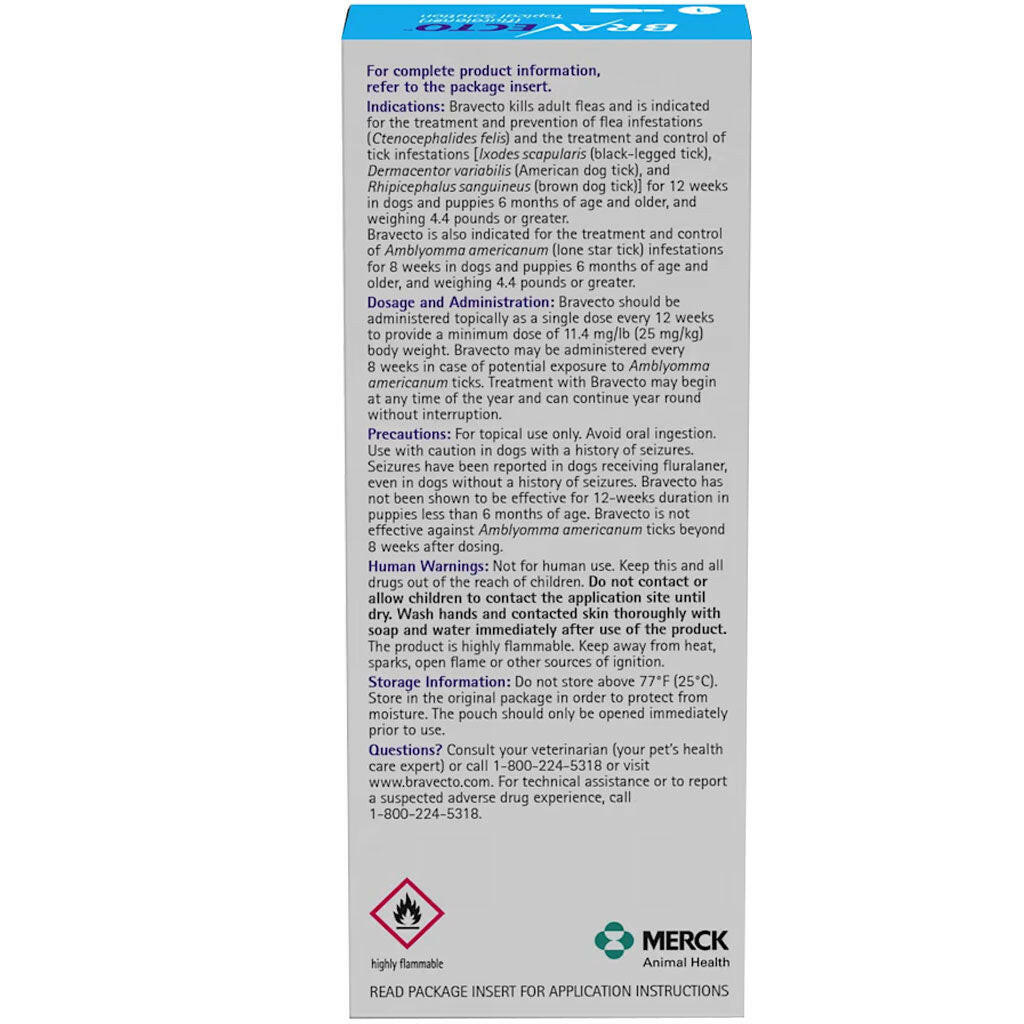 Bravecto Topical Solution for Large Dogs 44-88 lbs