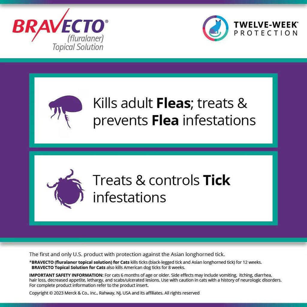 Bravecto Topical Solution for Medium Cats 6.2-13.8 lbs
