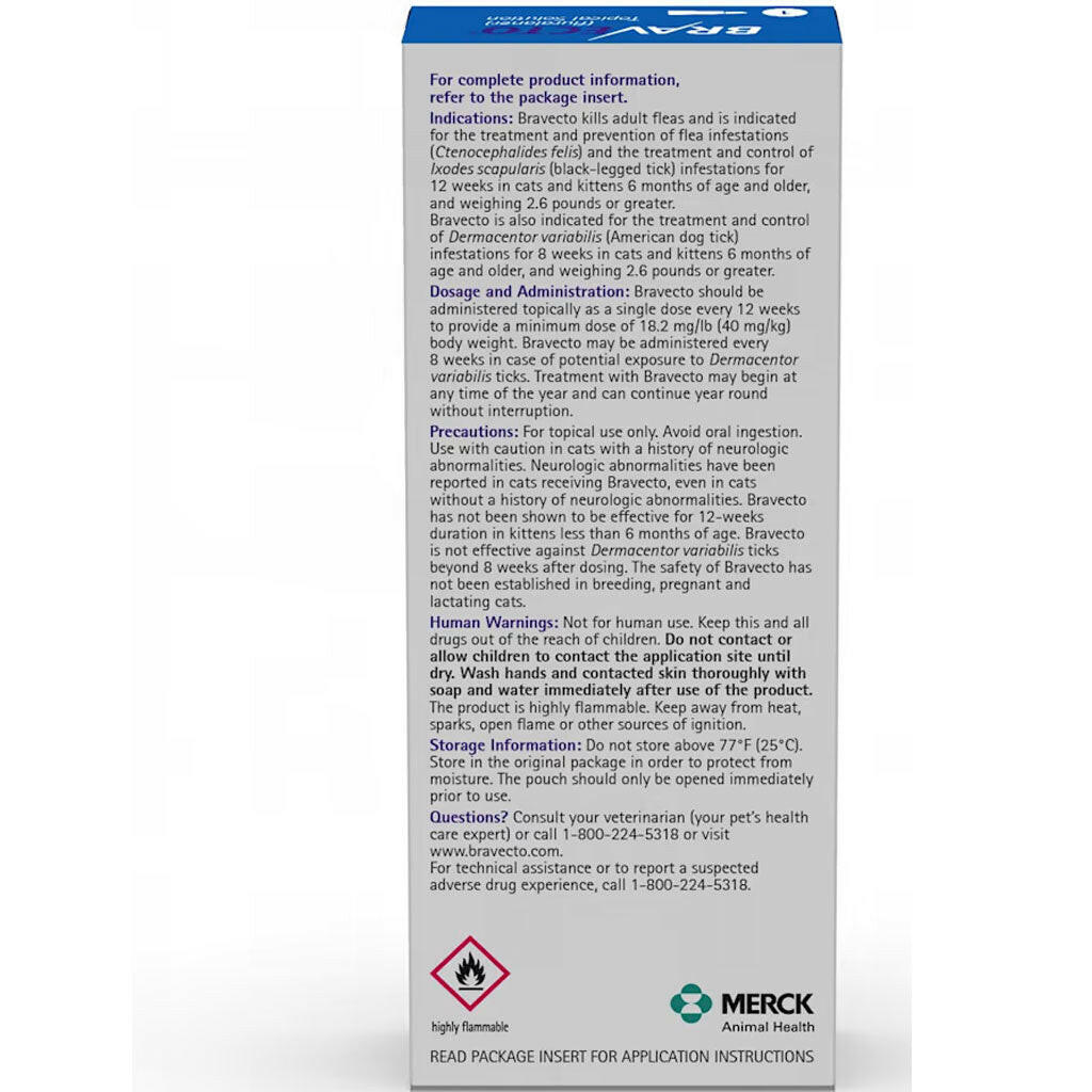 Bravecto Topical Solution for Medium Cats 6.2-13.8 lbs