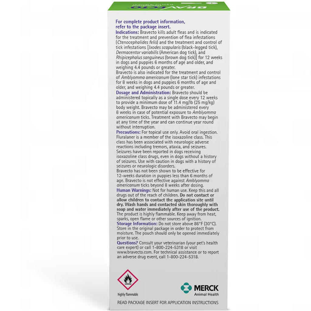 Bravecto Topical Solution for Medium Dogs 22-44 lbs