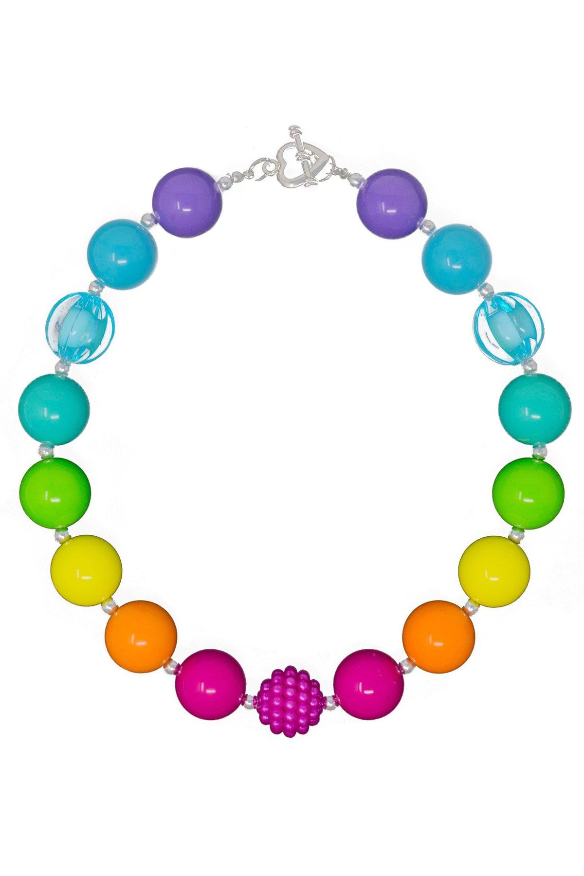 Bright Rainbow Bubblegum Necklace