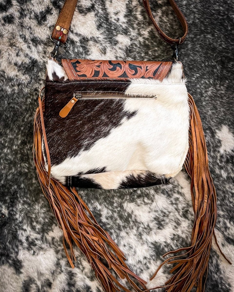 Brown Boughs Hand-Tooled Bag by Myra Bag