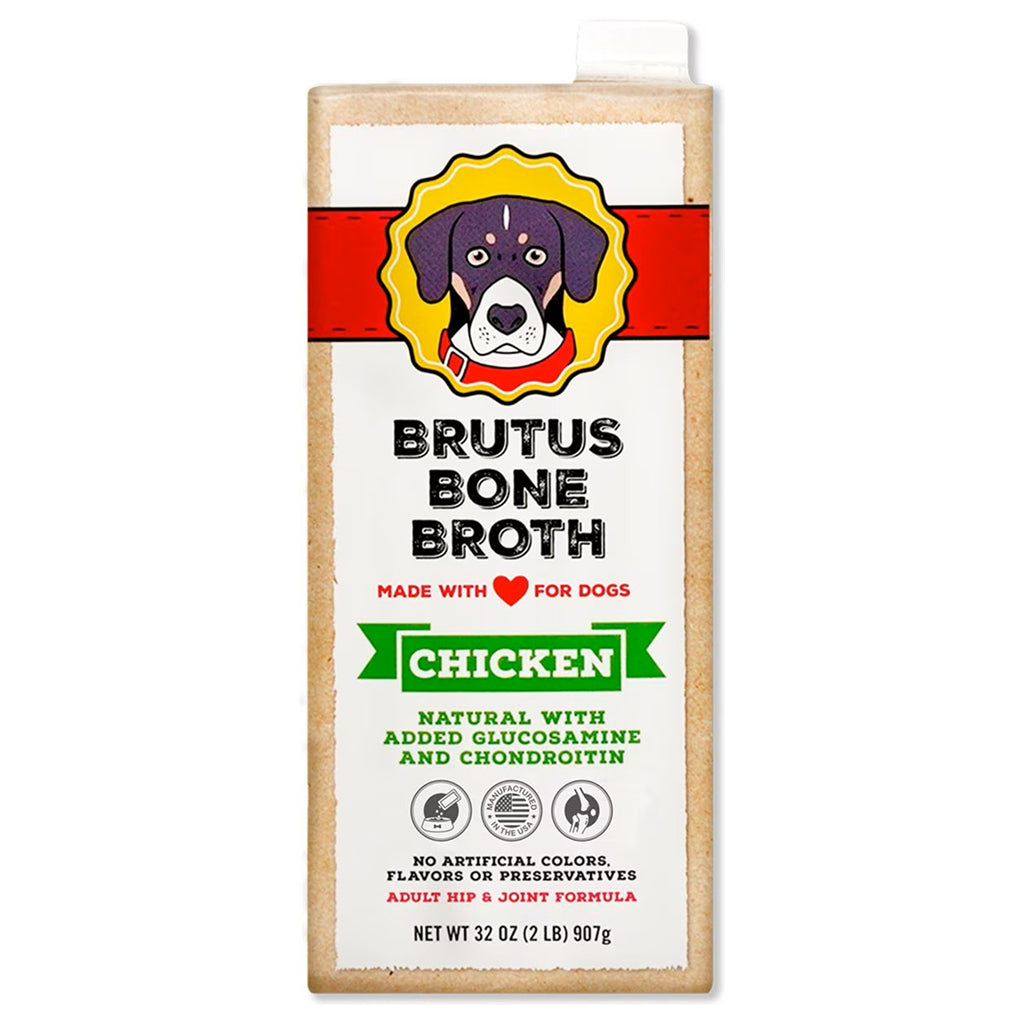 Brutus Broth Chicken Bone Broth Hip & Joint Formula with Glucosamine for Dogs (32 oz)