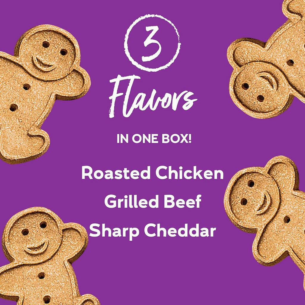 Buddy Biscuits Oven Baked Crunchy Chicken, Grilled Beef, and Sharp Cheddar Dog Treats (16 oz)