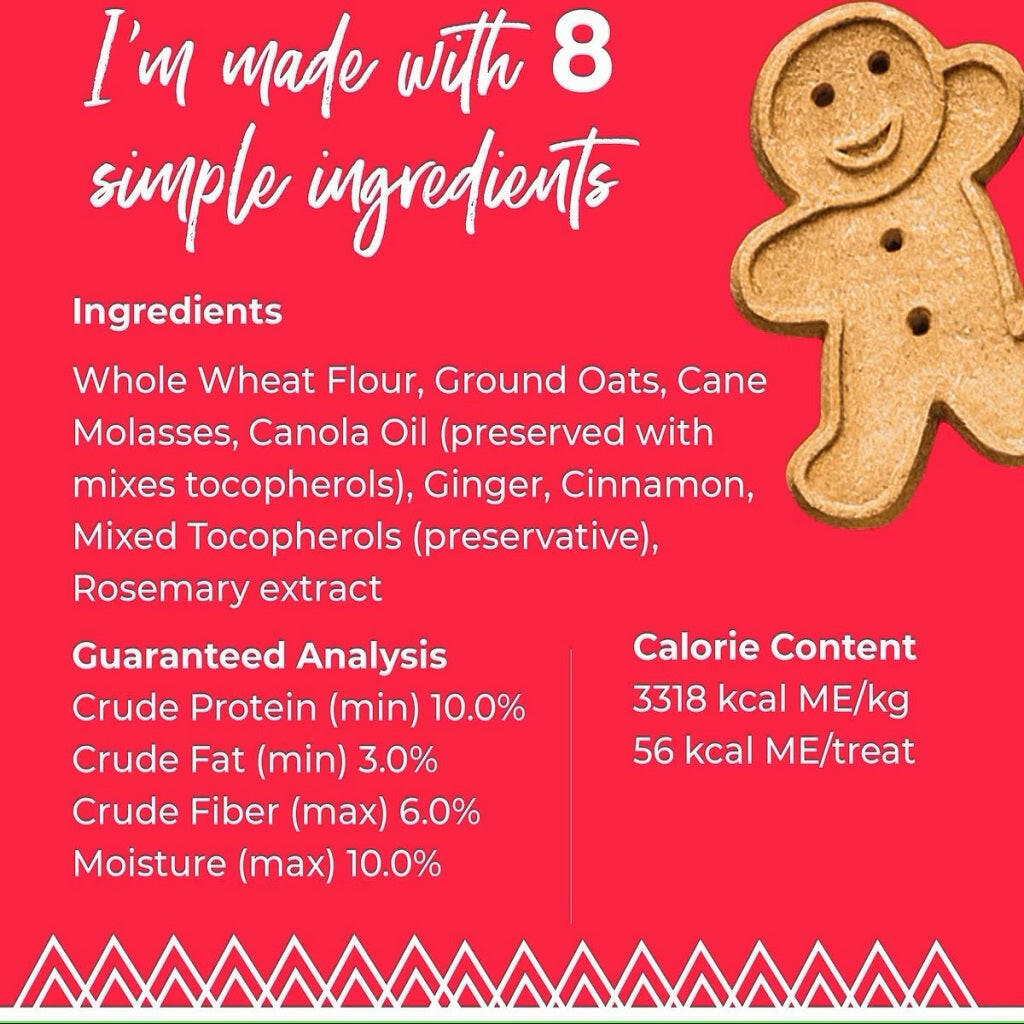 Buddy Biscuits Oven Baked Crunchy Holiday Gingerbread Dog Treats (16 oz)