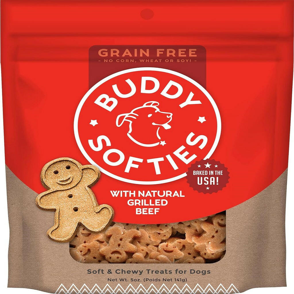 Buddy Biscuits Soft & Chewy Grain Free Grilled Beef Dog Treats (5 oz)