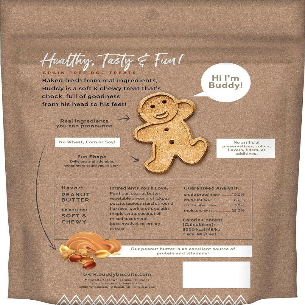 Buddy Biscuits Soft & Chewy Grain Free Peanut Butter Dog Treats (5 oz)