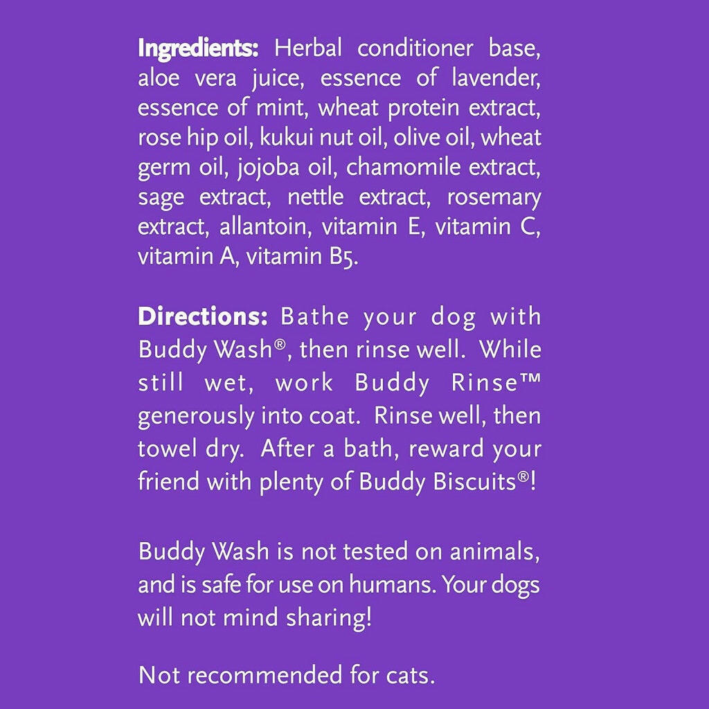 Buddy Rinse Lavender & Mint Hydrating Therapy Conditioner For Dogs (16 oz)