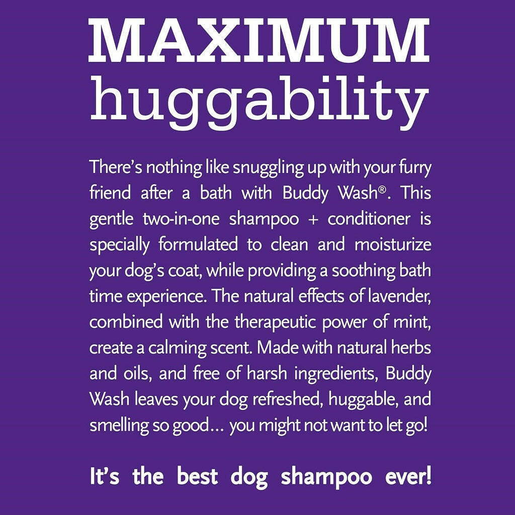 Buddy Wash Original Lavender & Mint Dog 2-in-1 Shampoo + Conditioner