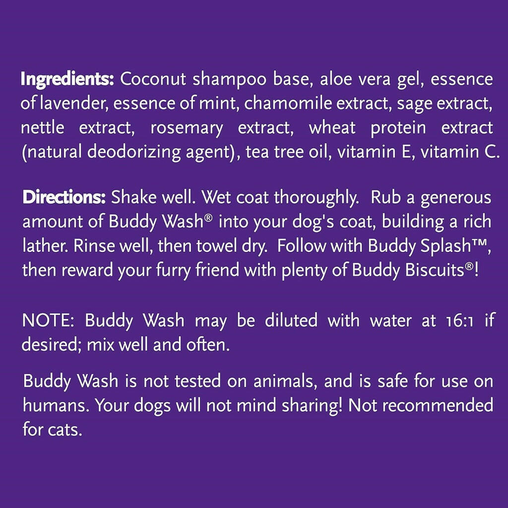 Buddy Wash Original Lavender & Mint Dog 2-in-1 Shampoo + Conditioner