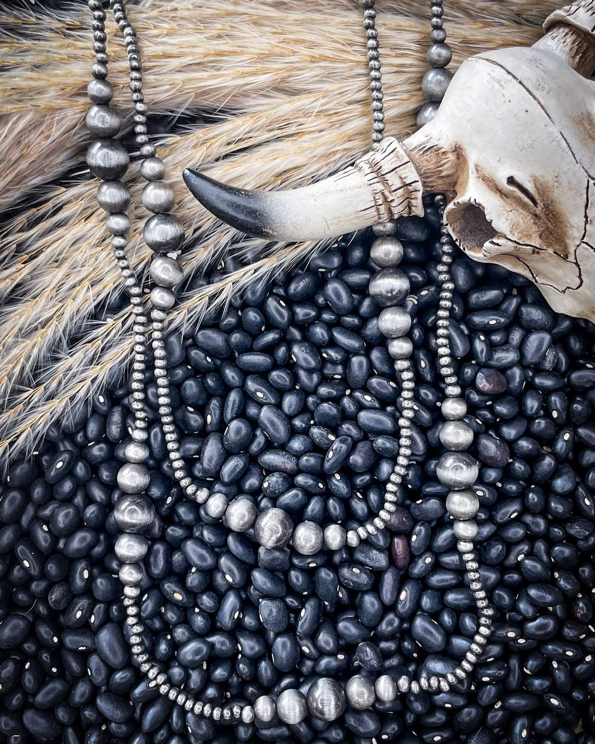 Bunk Navajo Style Pearl Layer Fashion Necklace