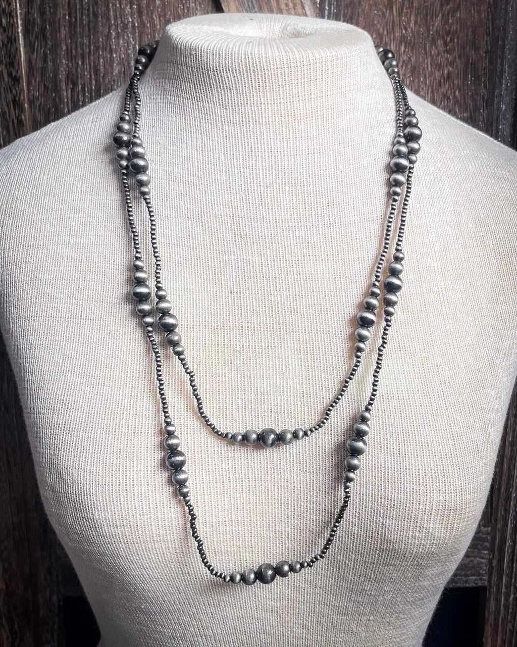 Bunk Navajo Style Pearl Layer Fashion Necklace