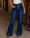 Button Up Dark Trouser Jeans by Cowgirl Tuff