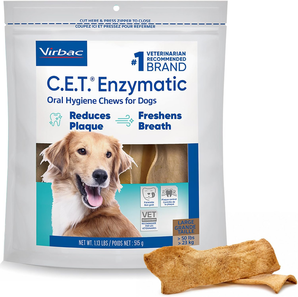 C.E.T. Enzymatic Dental Chews for Large Dogs Over 50 lbs