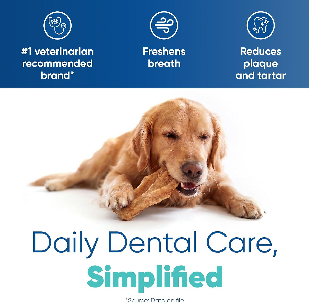 C.E.T. Enzymatic Dental Chews for Medium Dogs 26-50 lbs