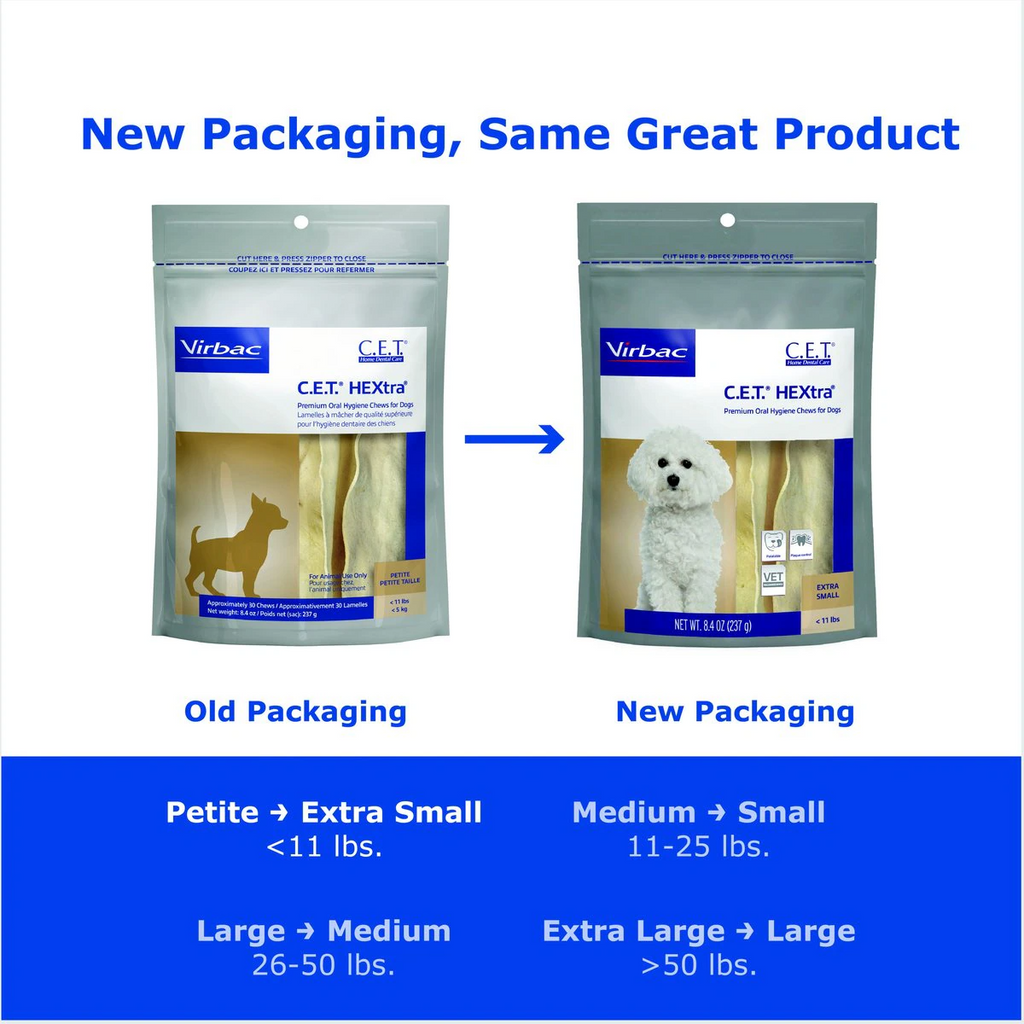 C.E.T. HEXtra Dental Chews for Extra Small Dogs Under 11 lbs