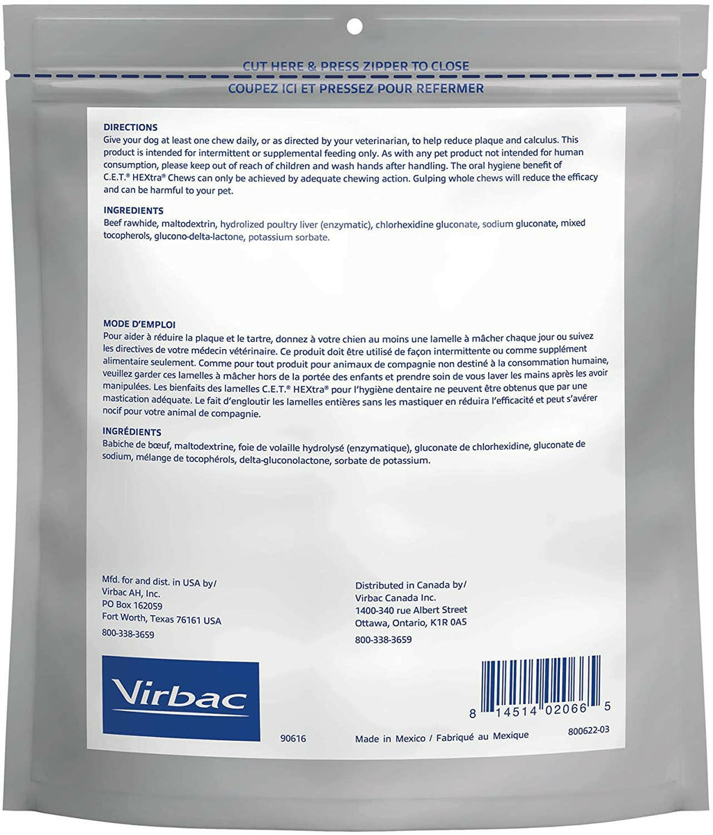 C.E.T. HEXtra Dental Chews for Medium Dogs 26-50 lbs