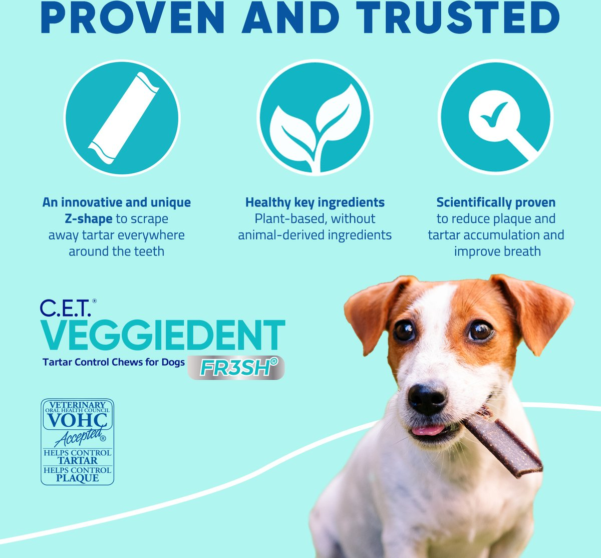 C.E.T. VeggieDent Fr3sh for Medium Dogs 22-66 lbs