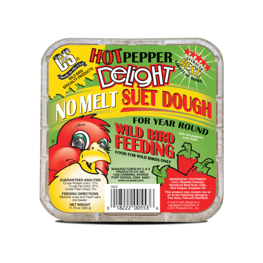 C&S Hot Pepper Delight No Melt Suet Dough for Wild Birds (11.75 oz)