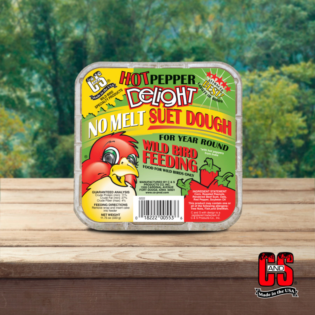 C&S Hot Pepper Delight No Melt Suet Dough for Wild Birds (11.75 oz)
