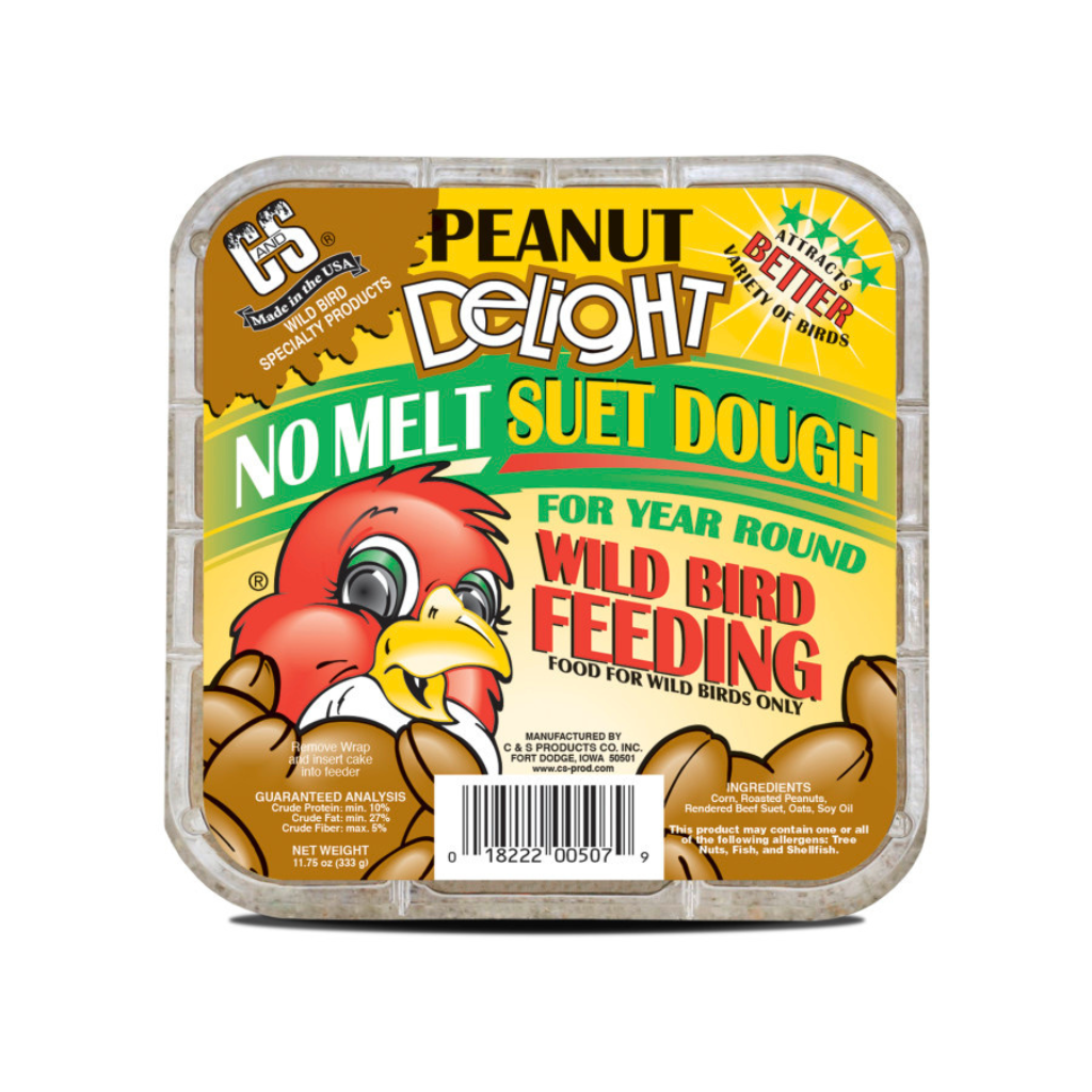 C&S Peanut Delight No Melt Suet Dough for Wild Birds (11.75 oz)