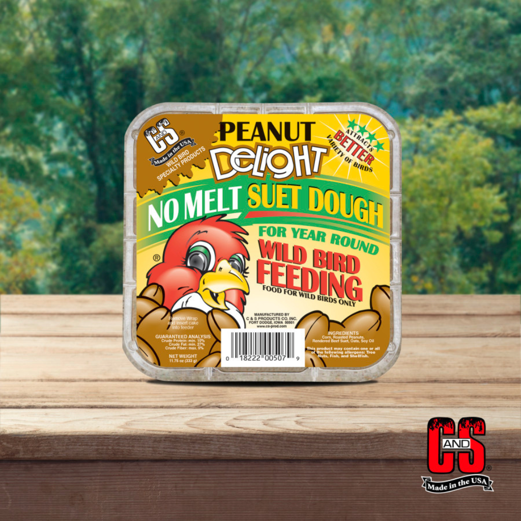 C&S Peanut Delight No Melt Suet Dough for Wild Birds (11.75 oz)