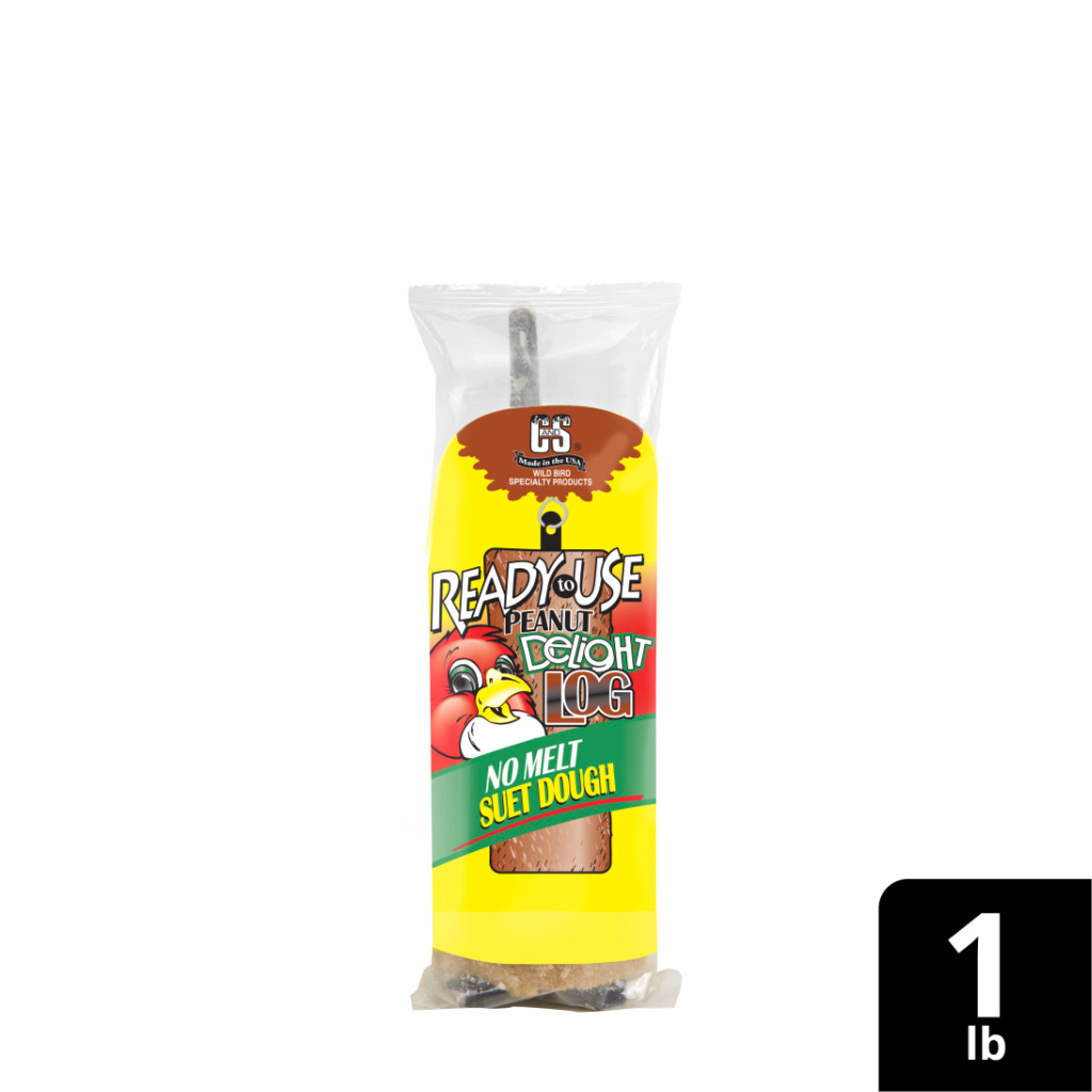 C&S Peanut Delight Ready To Use No Melt Suet Dough Log (1 lb)
